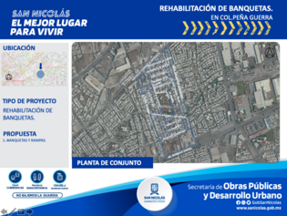 Reparación de banquetas, Peña Guerra