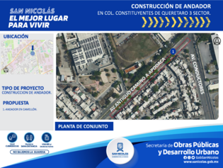 Construcción de camellón, Constituyentes de Querétaro 3 Sec