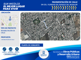 Pavimentación de calles, Floridos Bosques del Nogalar