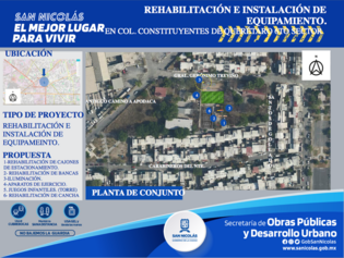 Remodelación de Plaza, Constituyentes de Querétaro secc 6  