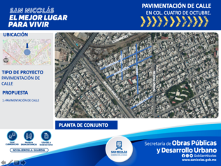 Pavimentación de calles, Cuatro de Octubre.