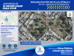 Remodelación de Plaza,  Arboledas del Mezquital