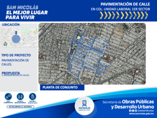 Repavimentación de calles, Unidad Laboral 1 Sector.