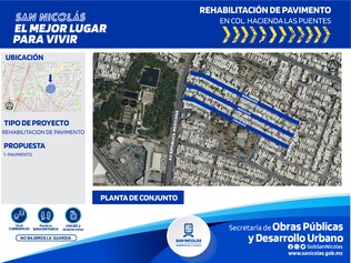 Rehabilitación de calles.