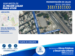 Pavimentación de las calles de la colonia, Díaz Ordáz