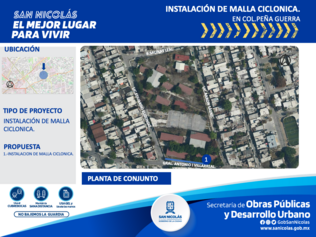 Instalar malla divisoria de la secundaria 16, Peña Guerra