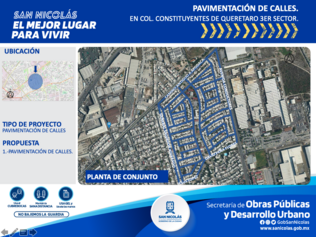 Remodelación de calles, Constituyentes de Querétaro. 3 sec.