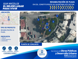 Rehabilitación de Plaza, Constituyentes de Querétaro 6 sec.