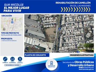 Bancas en camellón de Av. Sendero a Av. Casa Bella