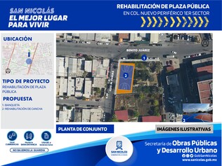 Rehabilitar la plaza de Av. Juárez y Luis M. Farías