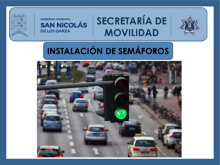 Instalación de semáforo, Constituyentes de Querétaro. 2 sec.