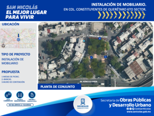 Remodelación de Plaza, Constituyentes de Querétaro 6 sec.