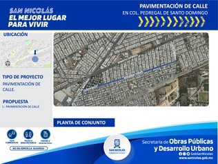 Pavimentación de calles, Pedregal de Santo Domingo