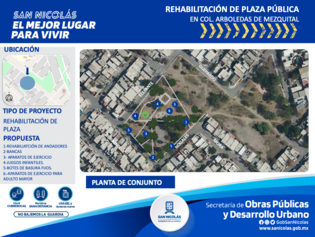 Remodelación de Plaza, Arboledas del Mezquital