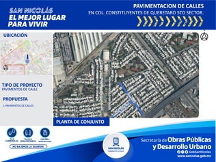 Repavimentación de calles M. Doblado y Zaragoza, Constituyentes de Querétaro. 5 sec. 